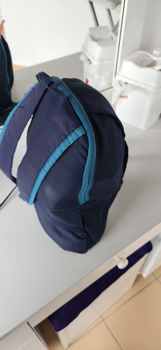 Kadın Mavi Fermuarlı Sırt Çantası - Görsel 2