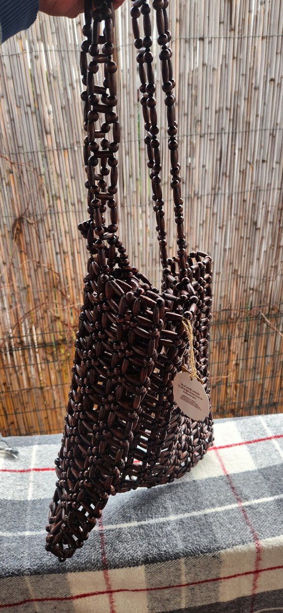 Fabrika marka,Zincir Detaylı Kadın Çanta ahşap sıfır ürün etiket - Görsel 5