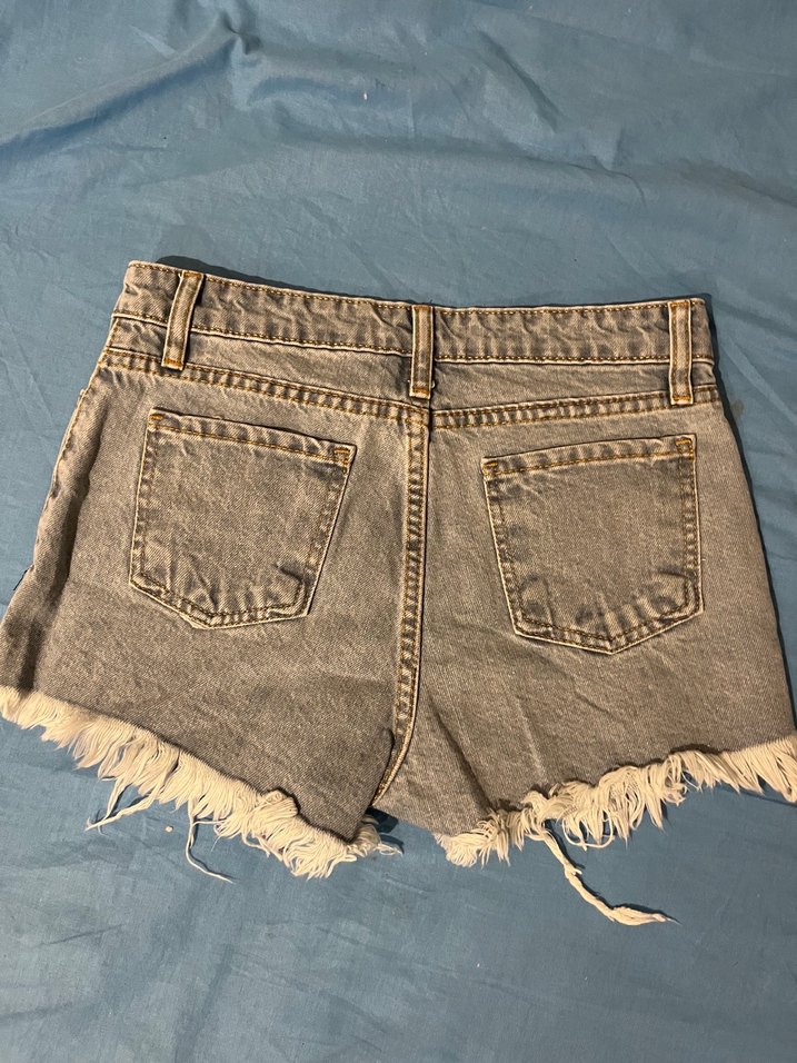 Mavi  Renkli Kadın Mini Denim Şort - Görsel 2