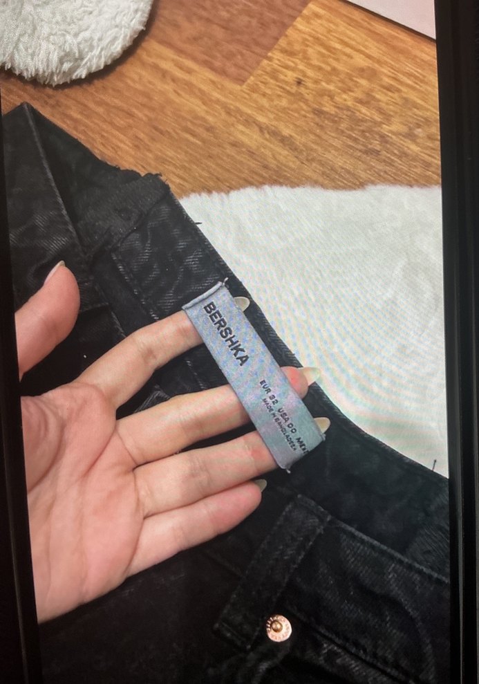 Siyah Bol Kesim Midi Kadın Kot Pantolon - Görsel 3