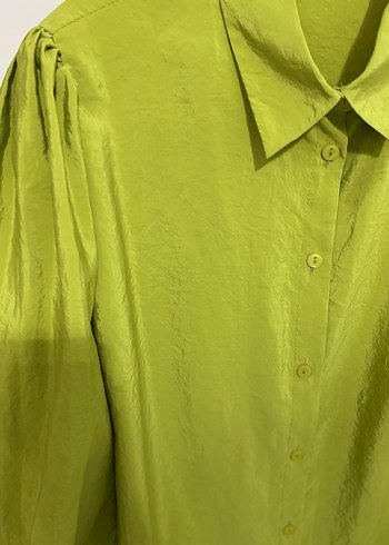 Balon kol dokulu gömlek - Görsel 3