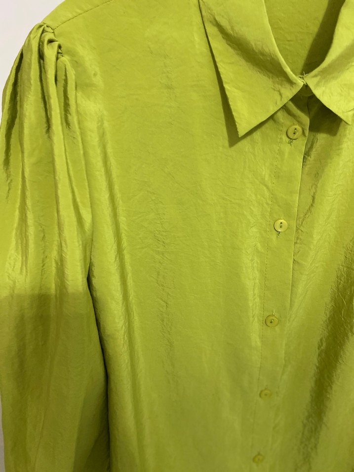 Balon kol dokulu gömlek - Görsel 3