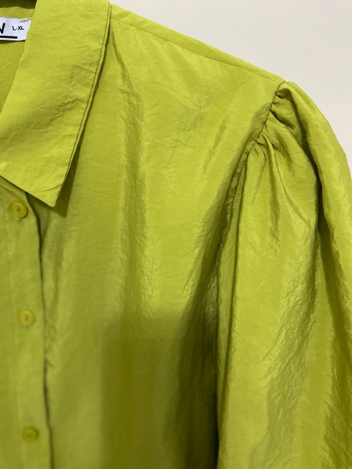 Balon kol dokulu gömlek - Görsel 5