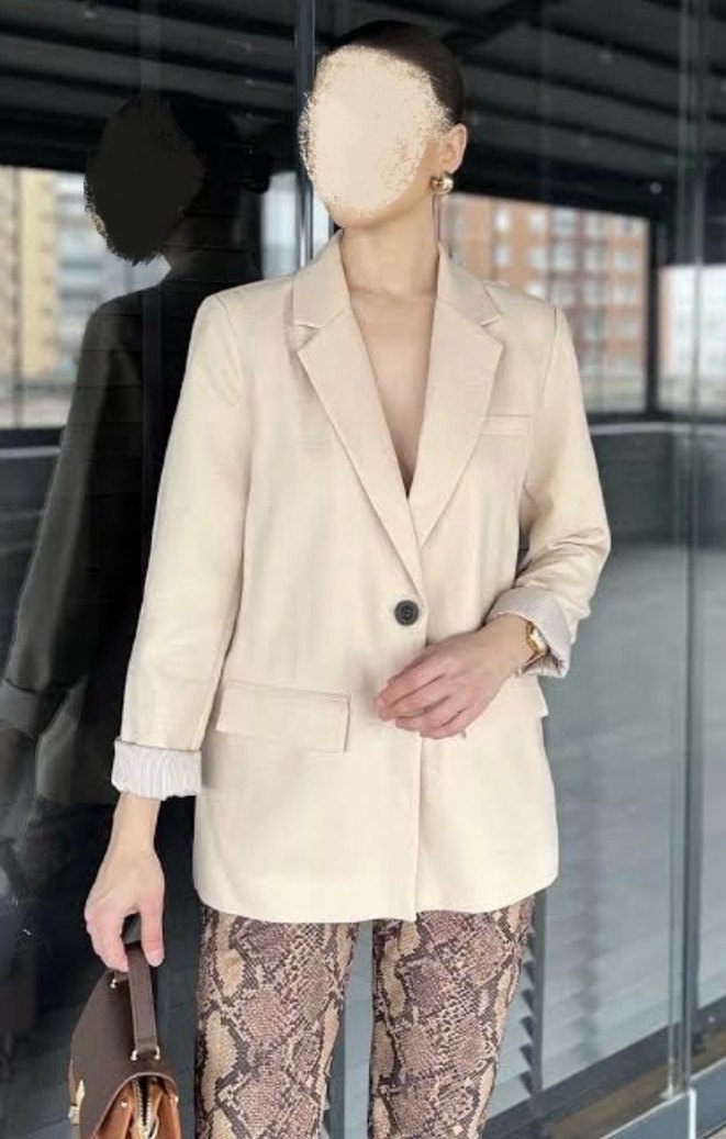 Keten Ceket & Teddy Bear tişört - Görsel 3