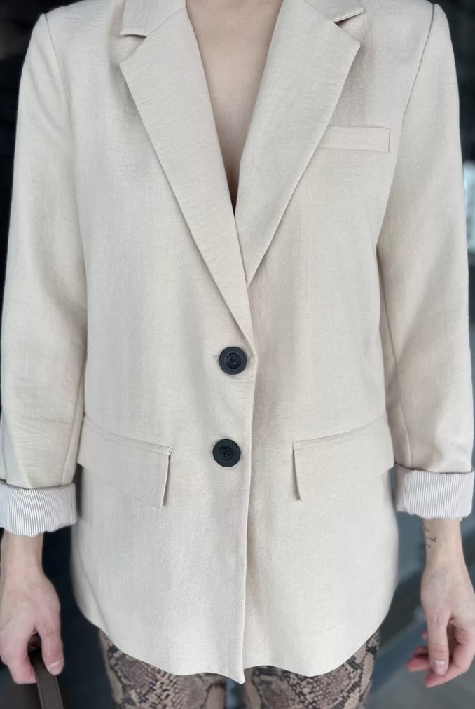 Keten Ceket & Teddy Bear tişört - Görsel 5