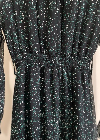 Uzun kollu şifon elbise - Görsel 5