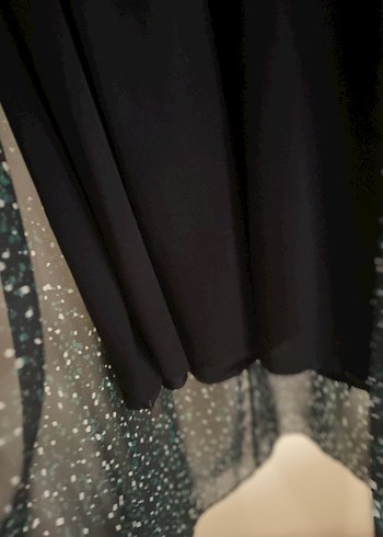 Uzun kollu şifon elbise - Görsel 7