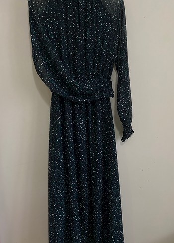 Uzun kollu şifon elbise - Görsel 2