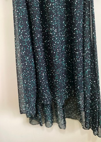 Uzun kollu şifon elbise - Görsel 6