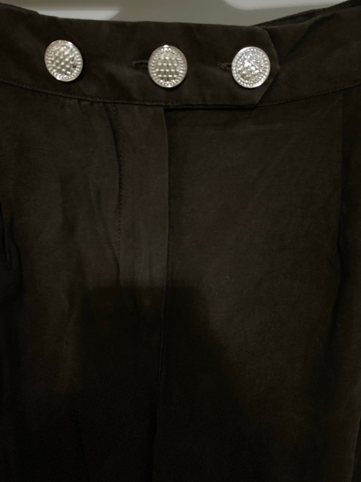 Acı kahve keten pantolon - Görsel 2