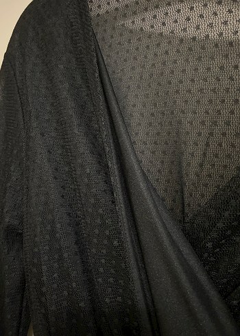 Siyah Uzun V Yaka elbise - Görsel 5