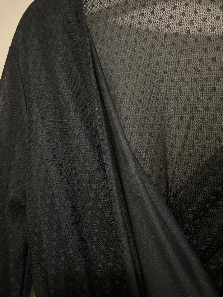 Siyah Uzun V Yaka elbise - Görsel 5