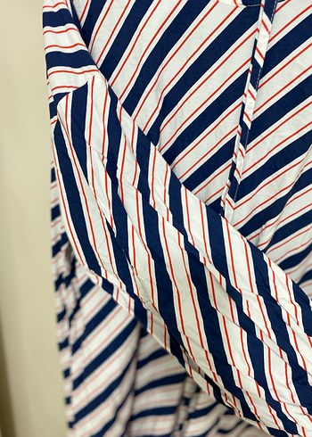 LCW Çizgili Pilili Uzun Kadın Elbise - Görsel 2