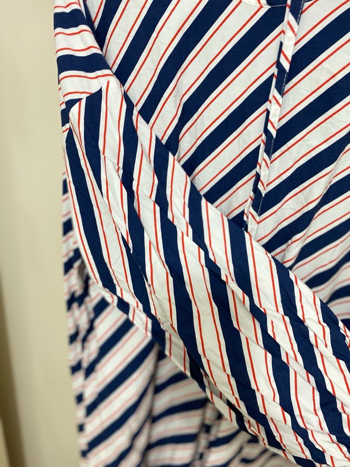 LCW Çizgili Pilili Uzun Kadın Elbise - Görsel 2