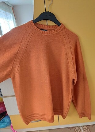 Vintage turuncu unisex kazak