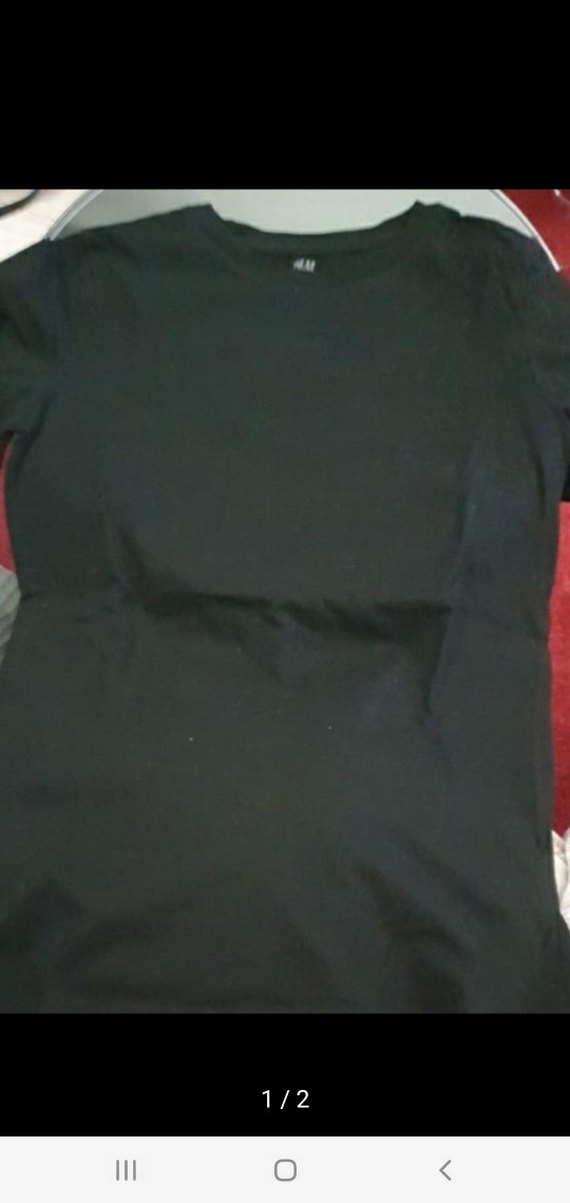 H&M Organik Pamuk Siyah Baskılı Erkek Atlet - Görsel 2