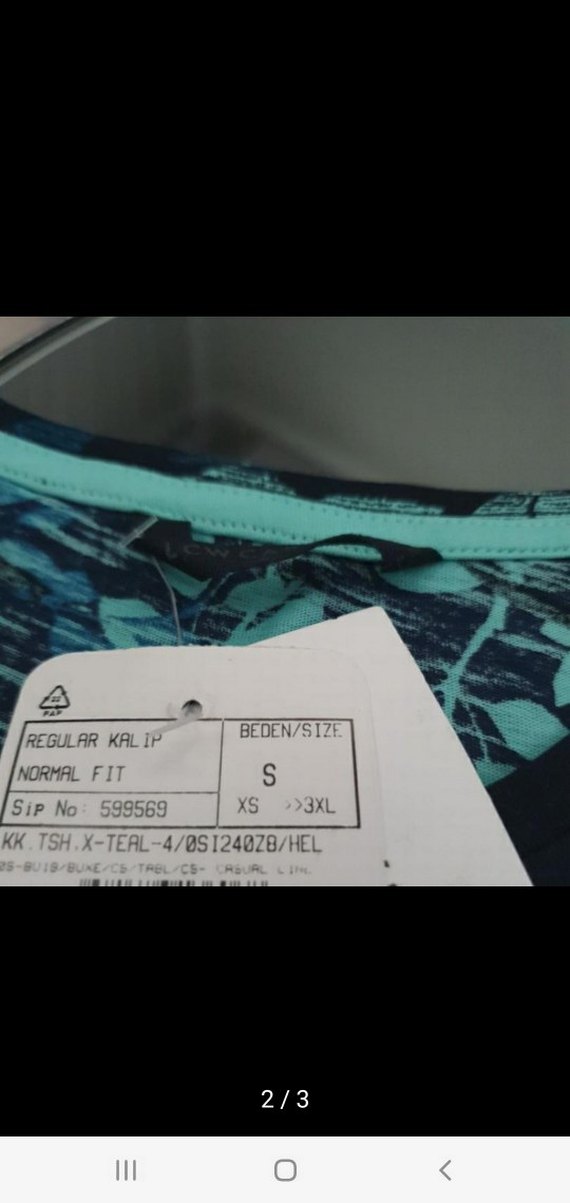 LCW Siyah Yaprak Desenli Erkek Tişört - Görsel 2