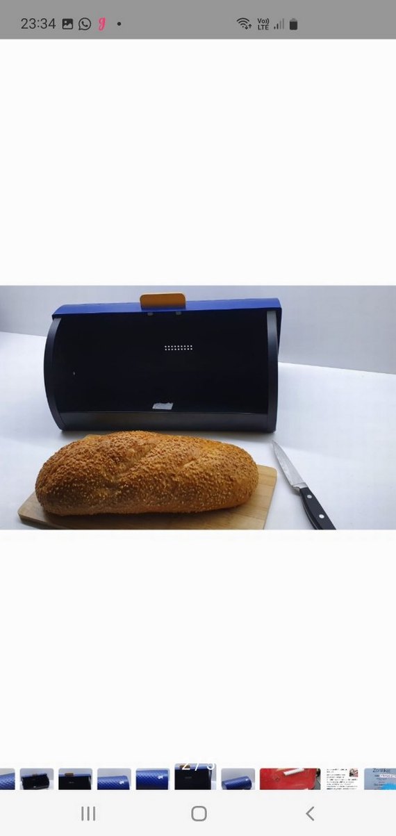 Karaca Koyu Mavi Ekmek Kutusu - Görsel 2