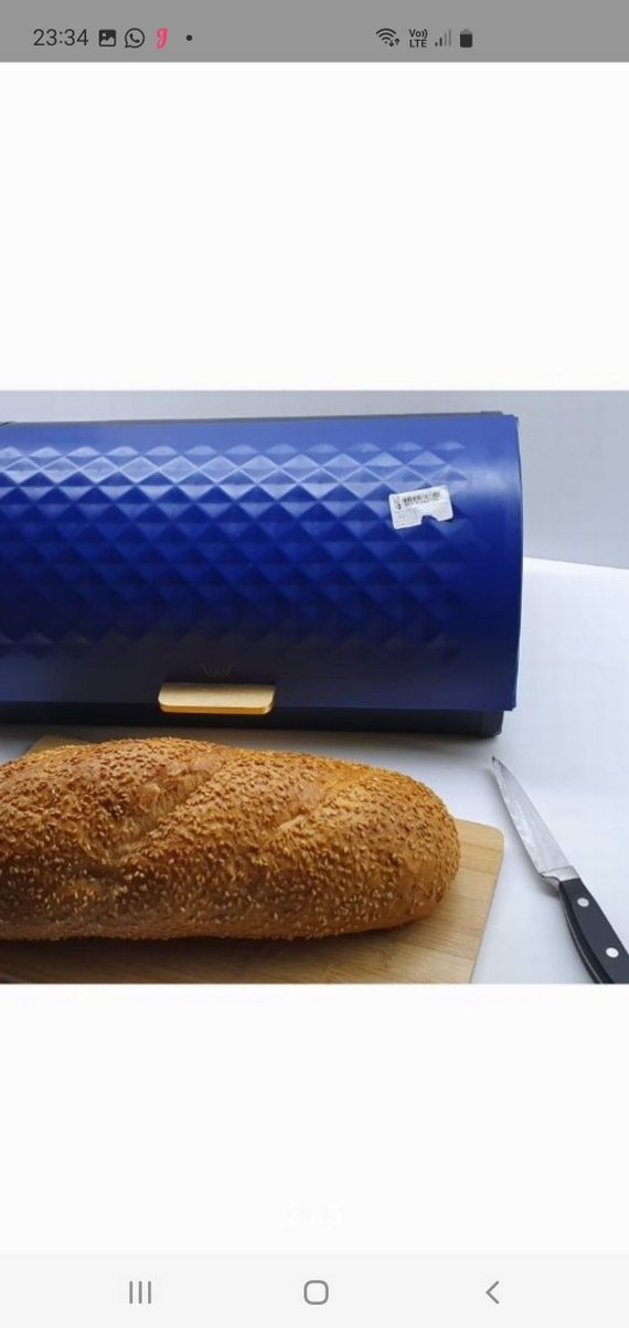 Karaca Koyu Mavi Ekmek Kutusu - Görsel 3