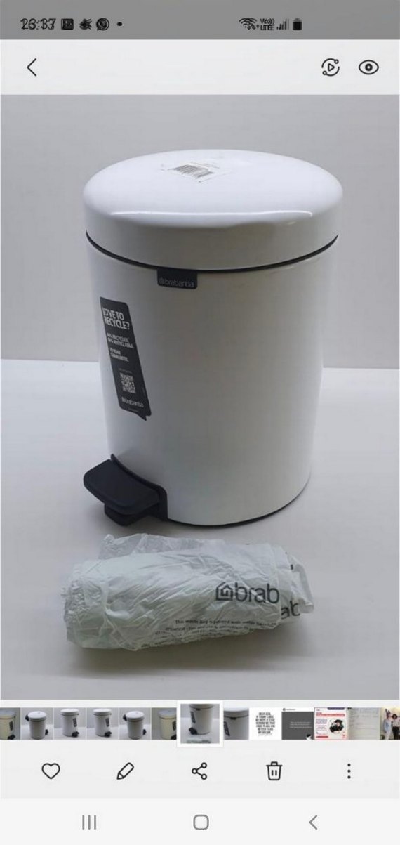 Brabandia-Karaca Gri Pedallı Sterilizatör Çöp Kovası - Görsel 4