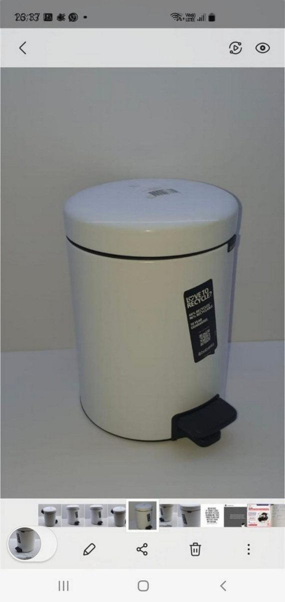 Brabandia-Karaca Gri Pedallı Sterilizatör Çöp Kovası - Görsel 5