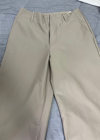 bej kadın kumaş pantalon kemerli