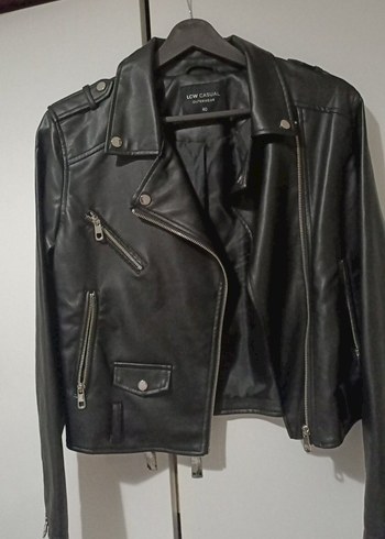 LC Waikiki LCW Casual Siyah Deri Biker Ceket