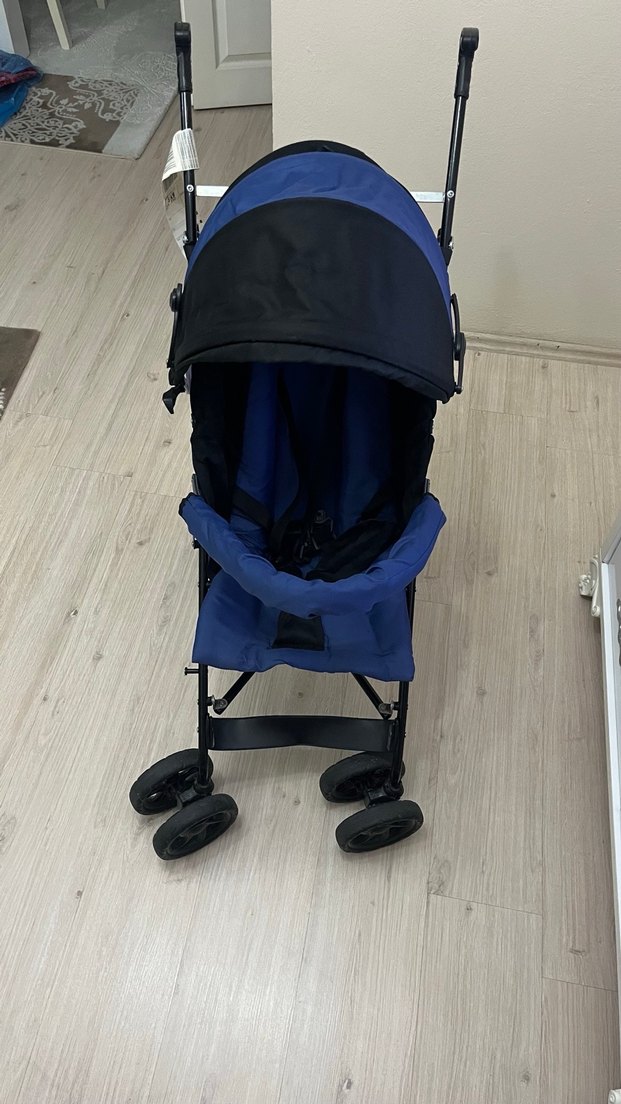 Koyu Mavi Bebek Arabası - Görsel 2