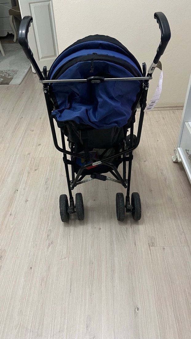 Koyu Mavi Bebek Arabası - Görsel 5