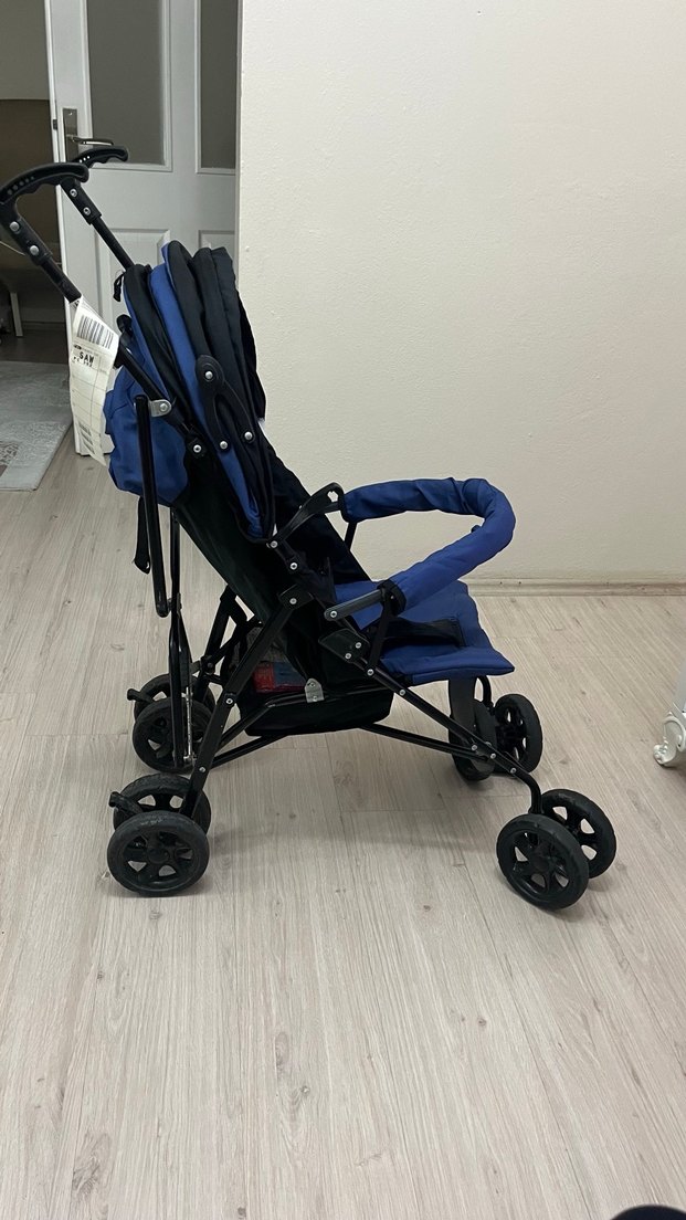 Koyu Mavi Bebek Arabası - Görsel 4