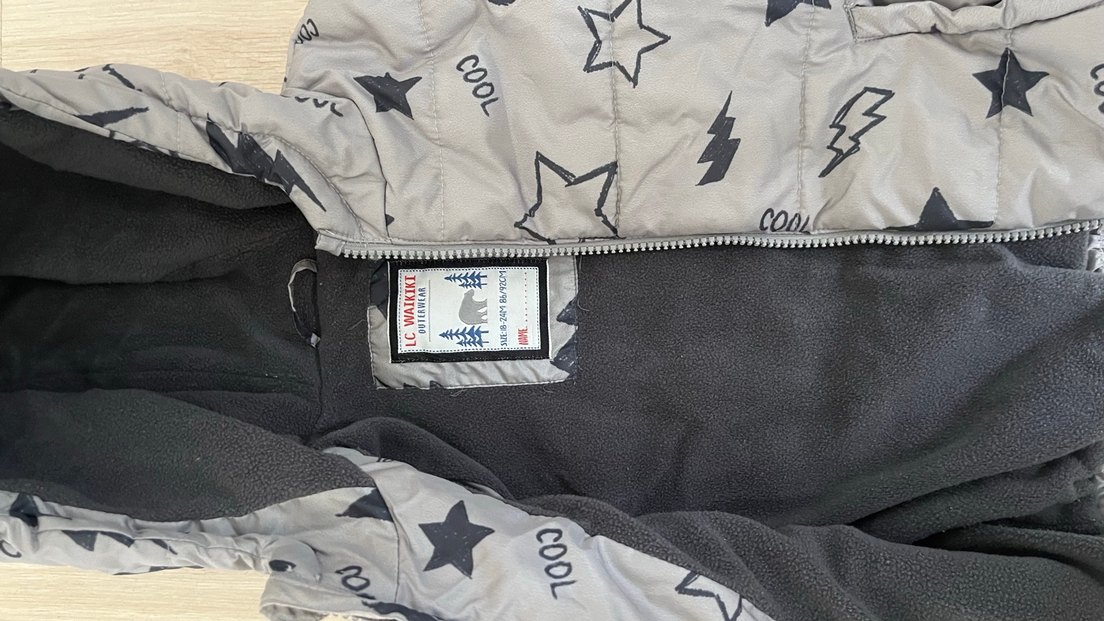 Gri Baskılı Erkek Çocuk Mont - Görsel 2