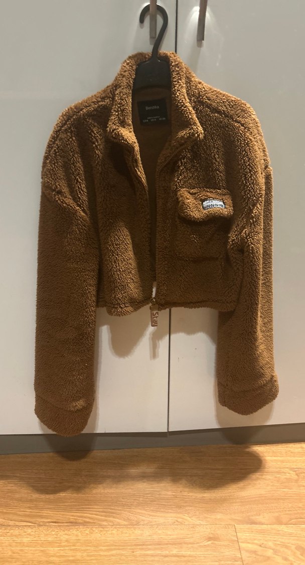 Kahverengi Peluş Kadın Ceket - Görsel 2