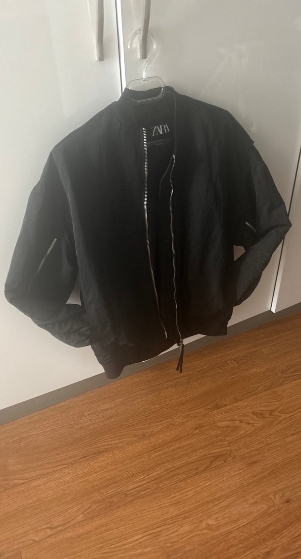 Zara Siyah Keten Midi Ceket - Görsel 4