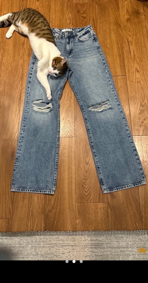 Yırtık Detaylı Salaş Kesim Kadın Jean - Görsel 2