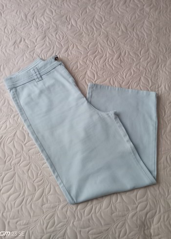 Mavi Midi Kadın Denim Kumaş Pantolon