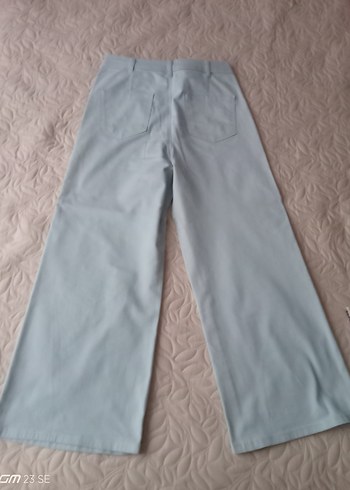 l Beden mavi Renk Mavi Midi Kadın Denim Kumaş Pantolon