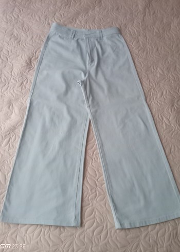 l Beden Mavi Midi Kadın Denim Kumaş Pantolon