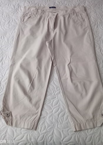 l Beden ten rengi Renk Bej Keten Mini Kadın Kumaş Pantolon