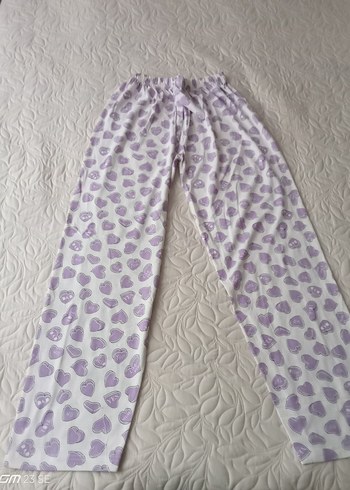 l Beden Mor Kalp Desenli Pijama Altı