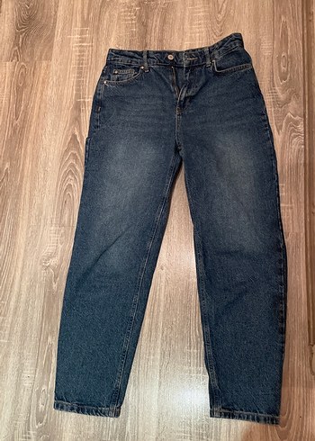 Mavi Yüksek Bel Mom Jeans