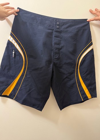 Erkek Parlak Mavi Midi Yüzme Şortu - Görsel 2