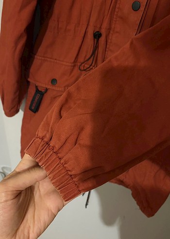 Düğmeli Kahverengi Süet Midi Ceket - Görsel 4