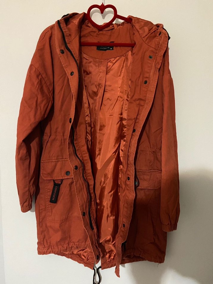 Düğmeli Kahverengi Süet Midi Ceket - Görsel 5