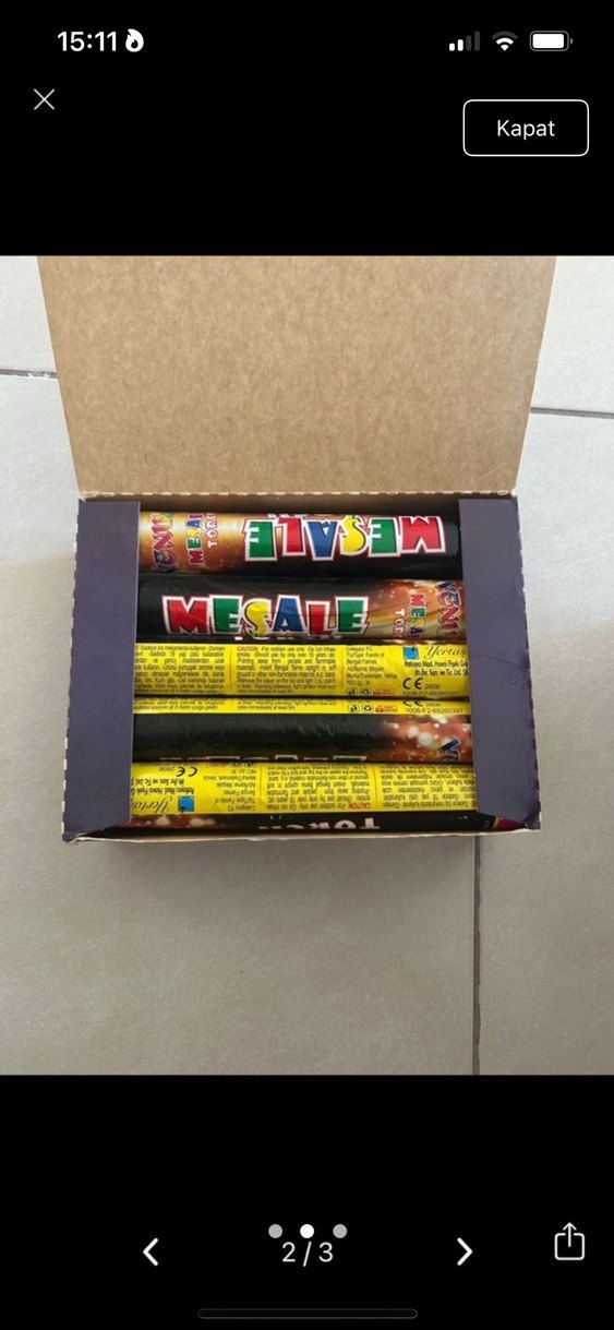 Renkli Meşale Torch Parti Malzemesi - Görsel 2