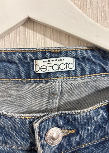 Defacto Mavi Kadın Denim Pantolon Regular Fit