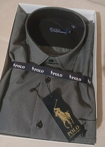 Siyah Desenli Polo Kısa Kollu Erkek Gömlek