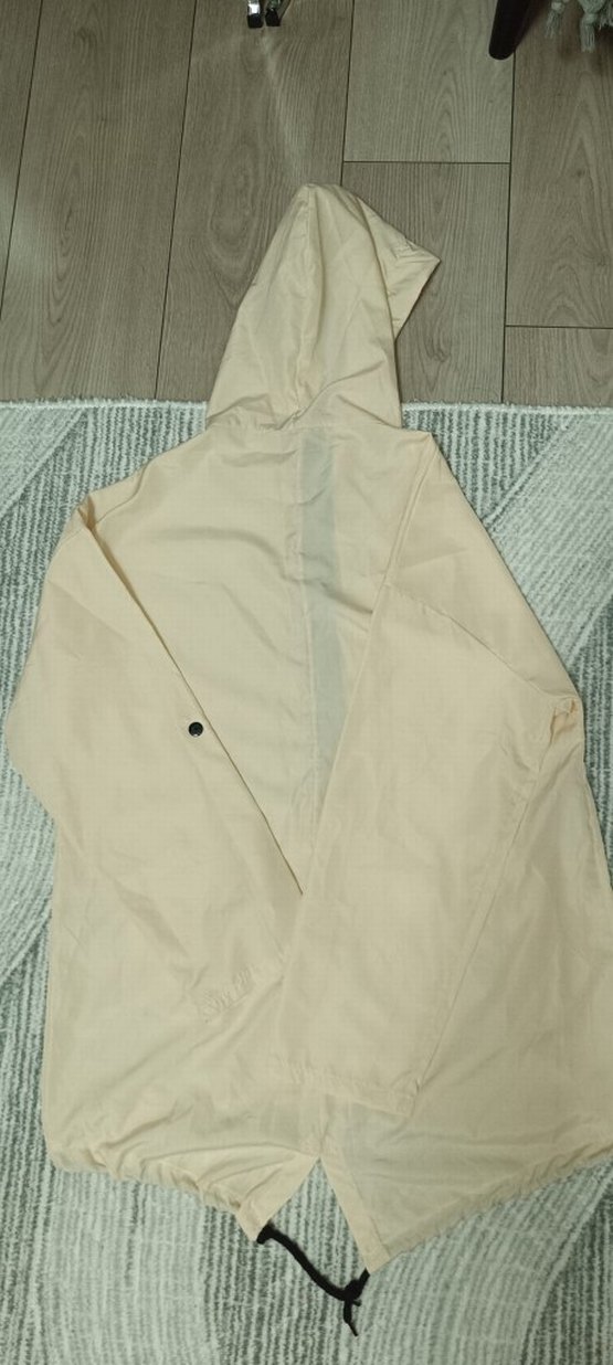 Bej Erkek Uzun Kollu Düğmeli Yağmurluk - Görsel 3