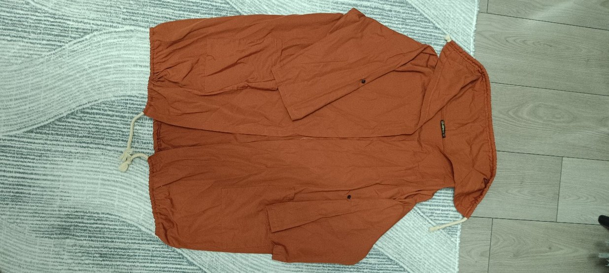 Düğmeli Koyu Kahverengi Bohem Midi Ceket - Görsel 4