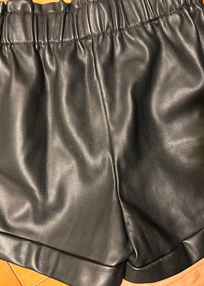 Mango kız çocuk deri şort - Görsel 2