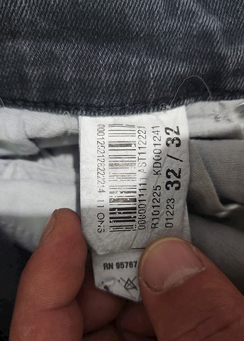 Gri Biker Stili Erkek DenimMotosiklet Pantolonu - Görsel 5